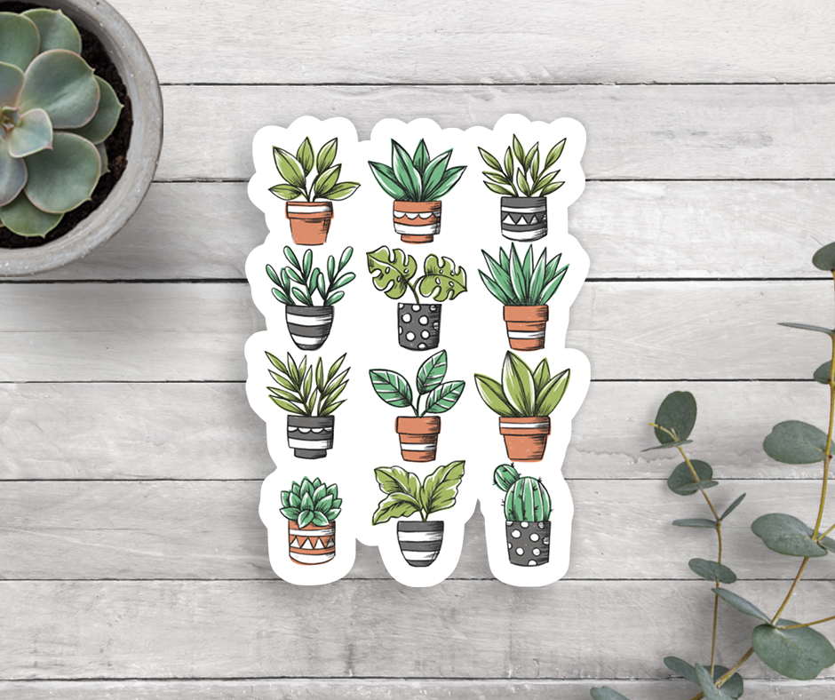 Expression Design Co - Potted Plants Vinyl Sticker