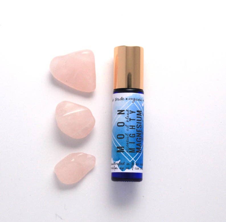 The Mighty xo - 10 mL Moon ROSE QUARTZ Magnesium Oil Roll On