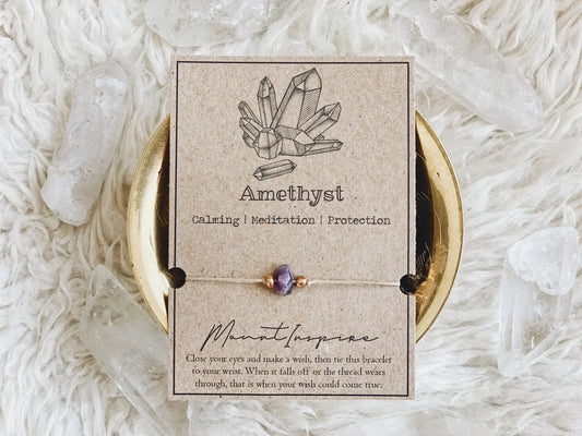 MountInspire Ltd. - Amethyst Crystal Wish Bracelet
