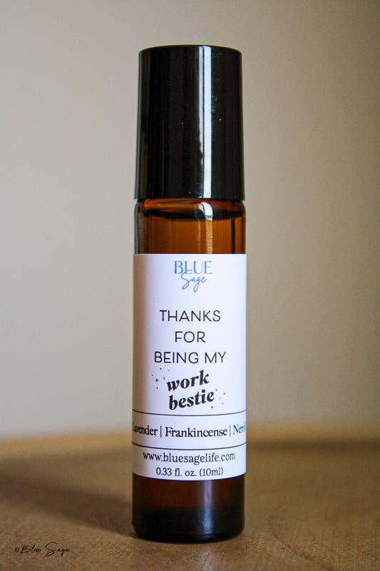 "Thanks for Being my Work Bestie" Essential Oil Roller | Gifts for Coworkers | Office Humor