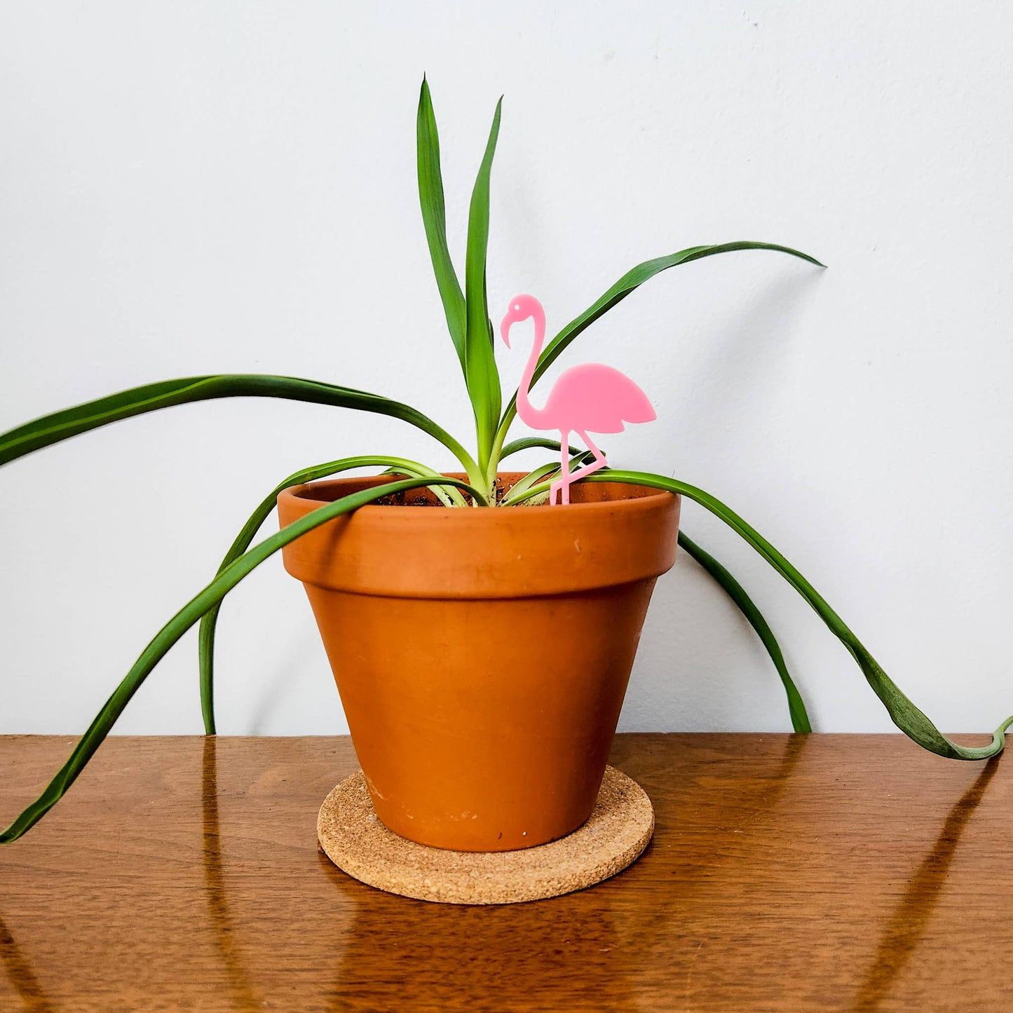 Leaf & Node - Pink Flamingo Decorative Houseplant Accessory