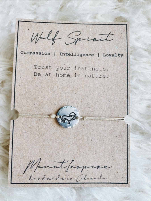 MountInspire Ltd. - Wolf Spirit Animal Inspiration Wish Bracelet
