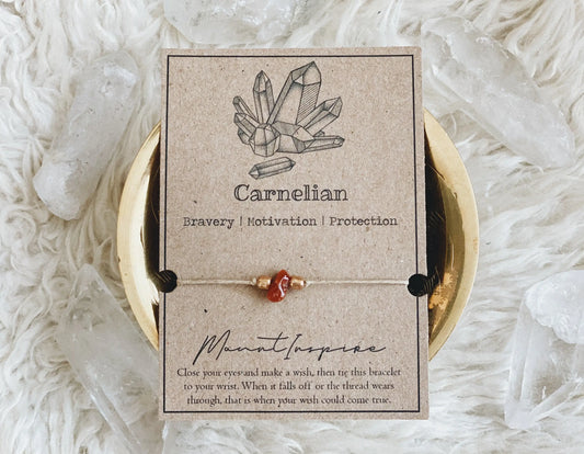 MountInspire Ltd. - Carnelian Crystal Wish Bracelet