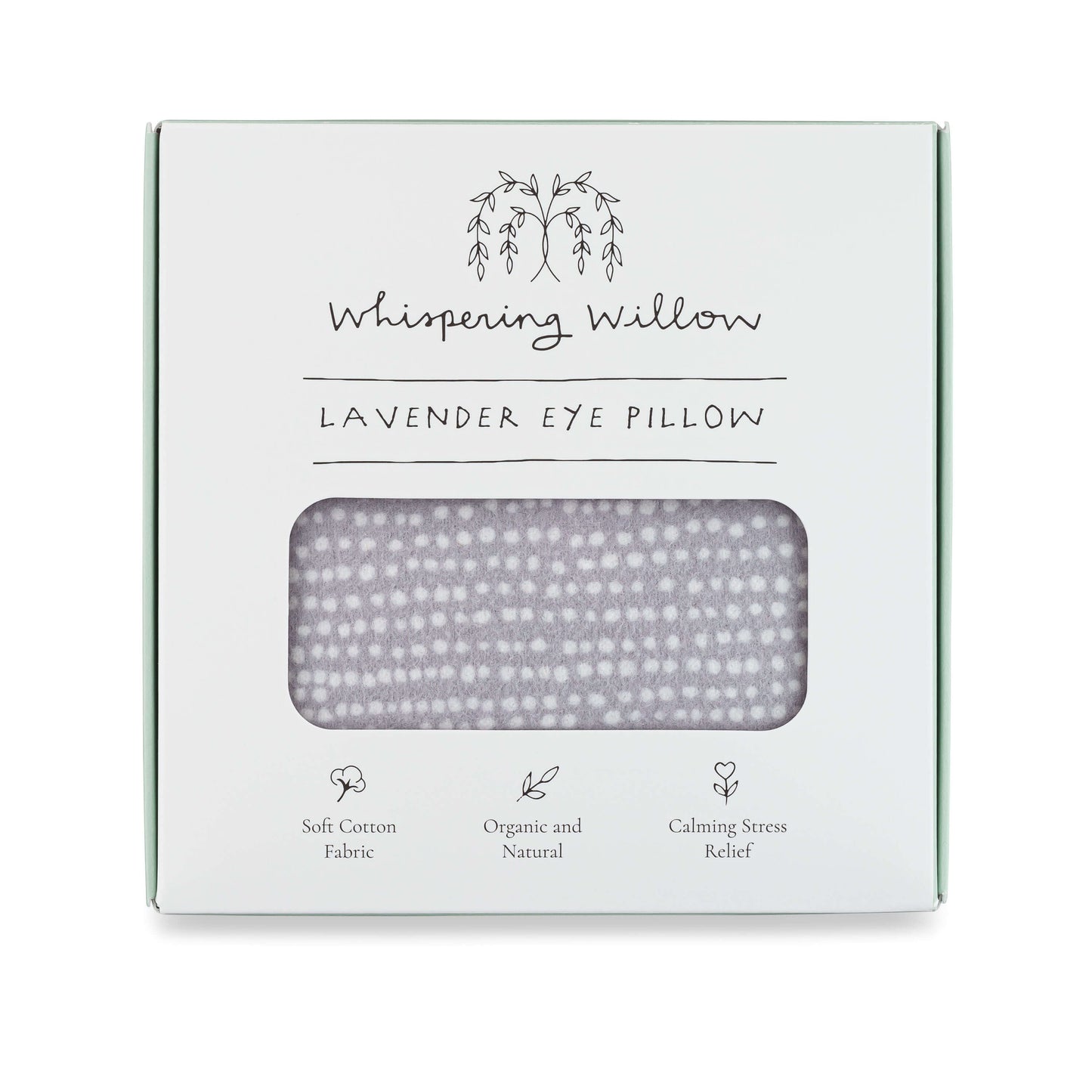 Whispering Willow - Eye Pillow, Lavender - Tranquil Gray - Boxed