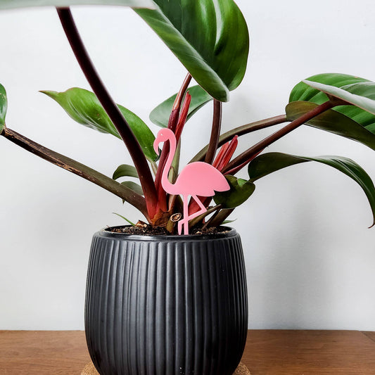 Leaf & Node - Pink Flamingo Decorative Houseplant Accessory