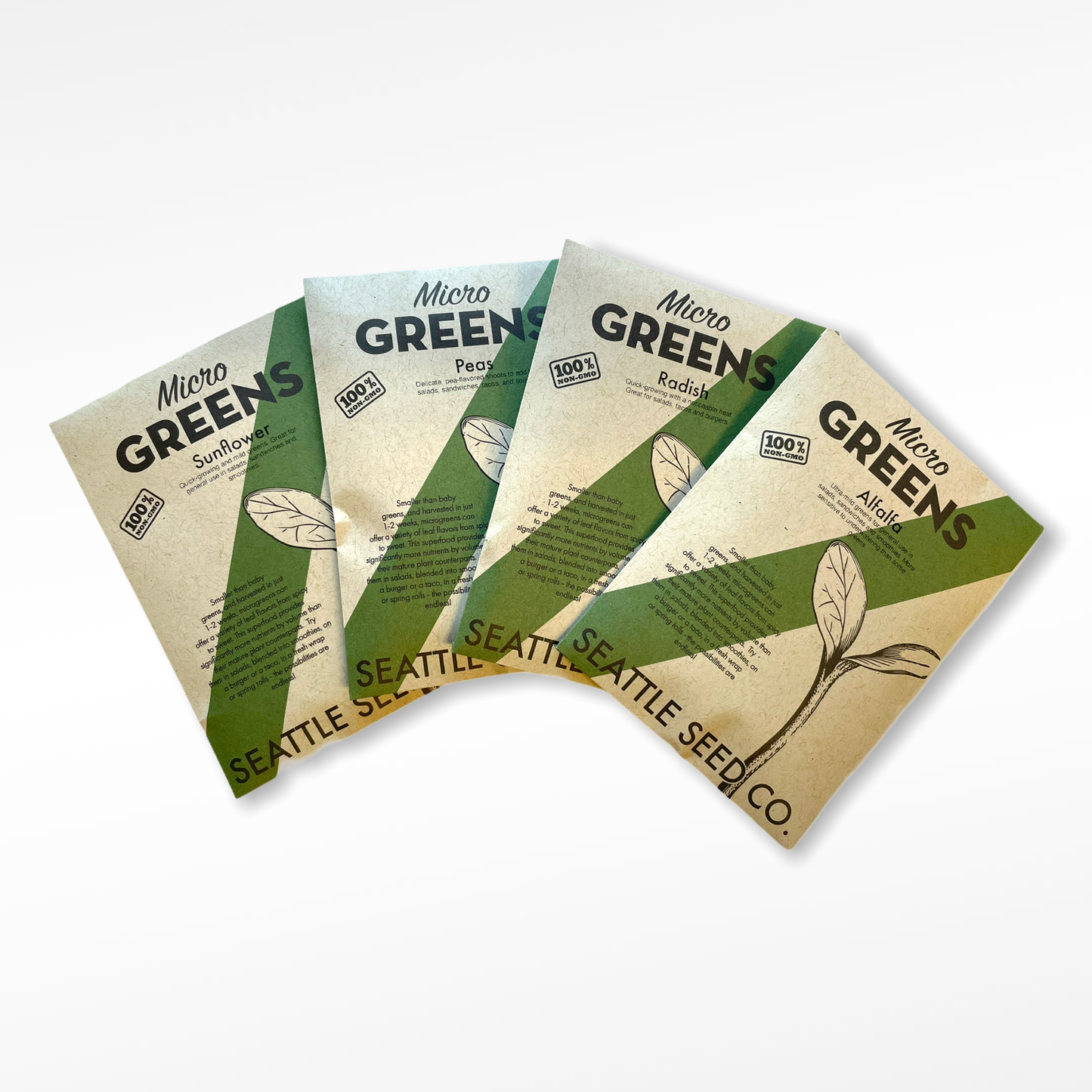 Seattle Seed Co. - Non-GMO Microgreens Sampler Pack