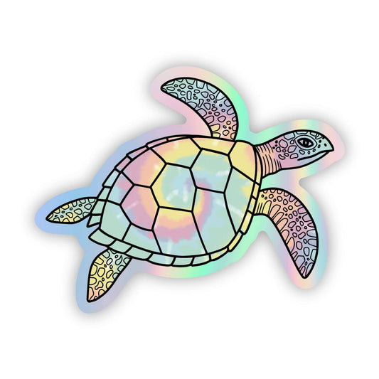 Big Moods - Holographic Tie Dye Sea Turtle Sticker