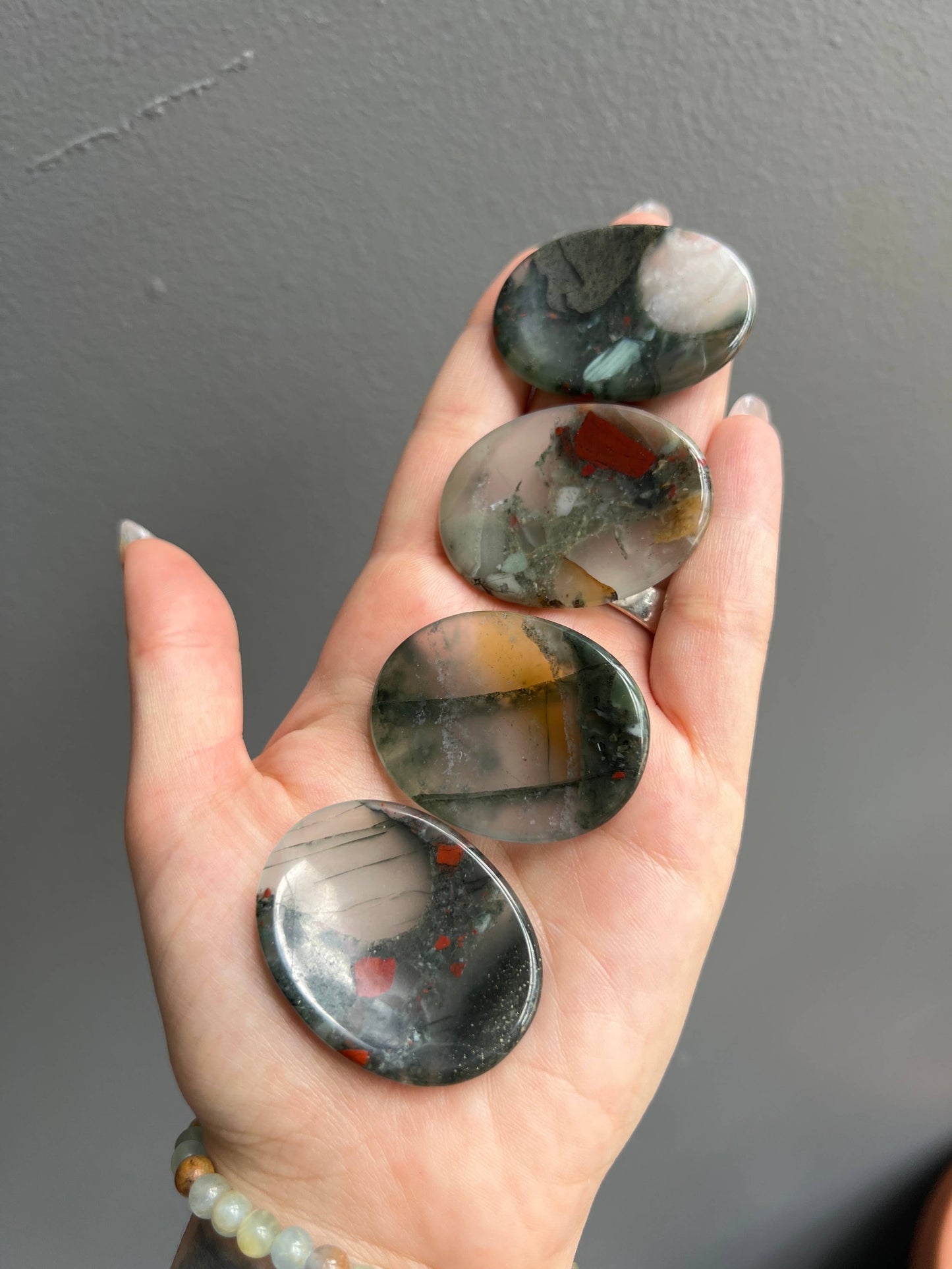 Sapphire & Sage - Bloodstone Jasper Crystal Worry Stone