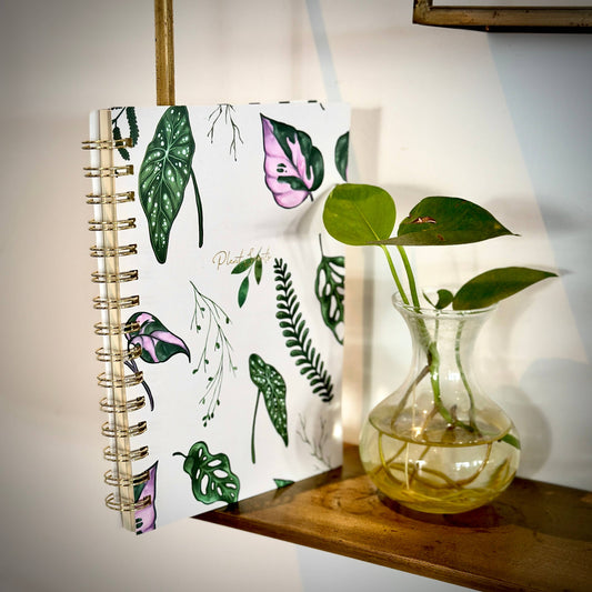 Plant Scouts - Spiral Lined Notebook - House Plants White