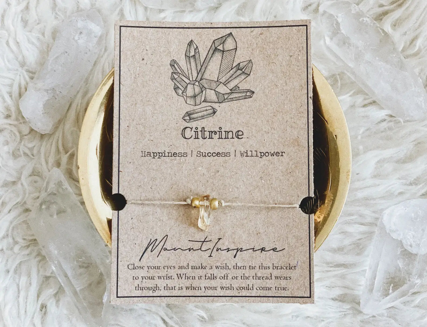 MountInspire Ltd. - Citrine Crystal Wish Bracelet