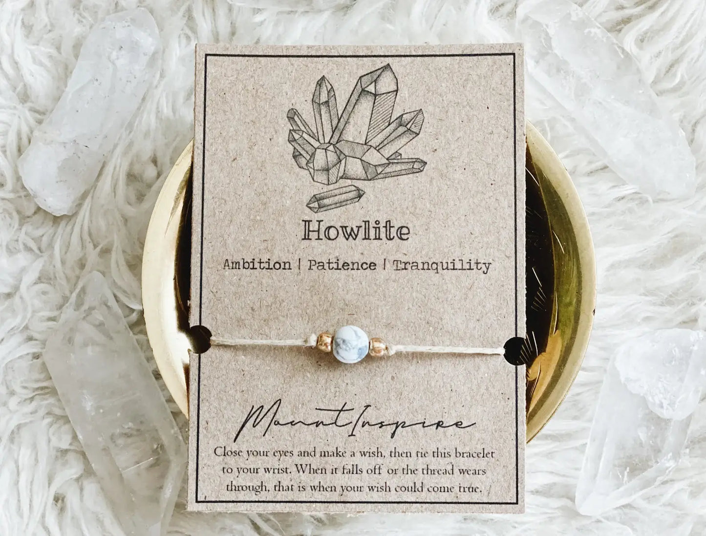MountInspire Ltd. - Howlite Crystal Wish Bracelet