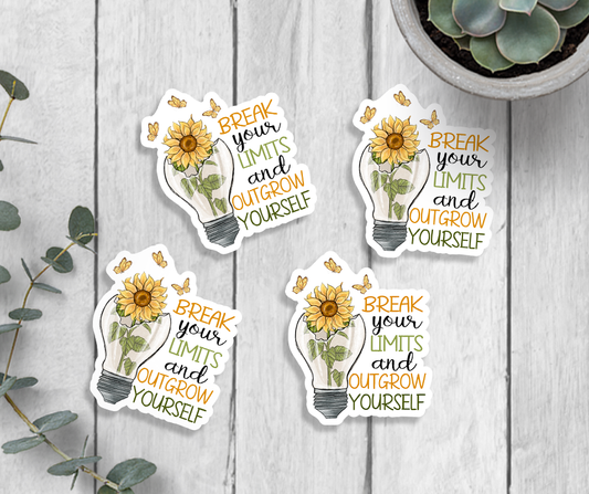 Expression Design Co - Outgrow Yourself Mini 2" Sticker