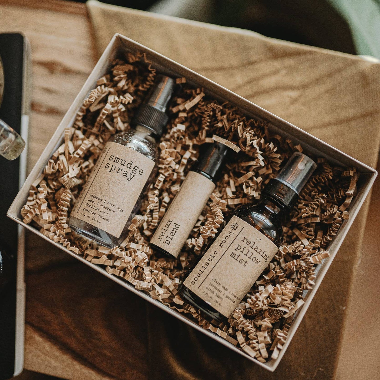 Soulistic Root - Gift Set | Pillow Spray | Smudge Spray | Relax Roller