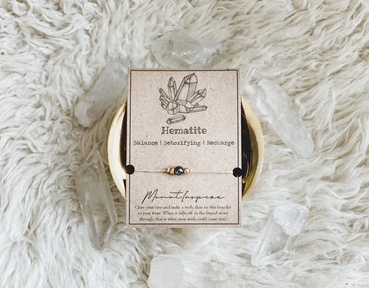 MountInspire Ltd. - Hematite Crystal Wish Bracelet